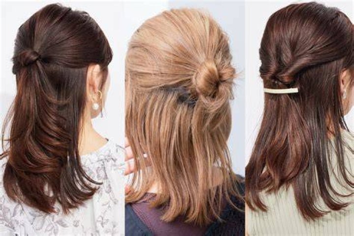 マーメイドハーフアップのヘアアレンジ例
